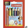 STABILO Woody 3 en 1 Duo Lápices de Colores Surtido con Sacapuntas