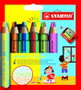 STABILO Woody 3 en 1 Duo Lápices de Colores Surtido con Sacapuntas