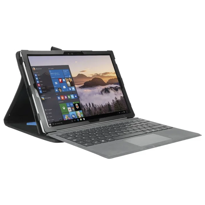 Mobilis 051004 Funda Folio para Microsoft Surface Pro 2017/4 - 31.2 cm (12.3") - Negro, Resistente a Golpes, con Modo Espera y Portabolígrafo