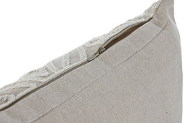 DKD Home Decor Embroidery white 1c24 Cojín Shabby Crudo Algodón Bordado 45x45 cm (2 Unidades)
