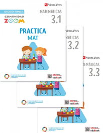VICENS VIVES, Practicamat 3º Primaria Trimestre Actividades Comunidad Zoo - VICENS VIVES