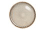 DKD Home Decor Plato de Postre de Gres Esmaltado Beige 20x20x2 cm