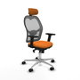 PIQUERAS Y CRESPO Silla de oficina Jorquera con mecanismo Sincro, Naranja y Gris