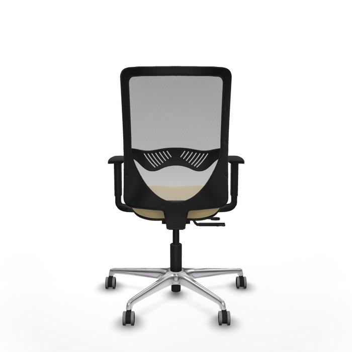 PIQUERAS Y CRESPO Silla de oficina Zulema con mecanismo Sincro/Traslack, Crema y Gris