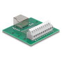 DeLOCK 67012 Adaptador RJ50 hembra a bloque de terminales con pulsador para carril DIN