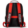 Sparco S016440NRRS Mochila Ligera para Eventos de Automovilismo, 15L, Compartimento para Portátil 15", Negro-Rojo