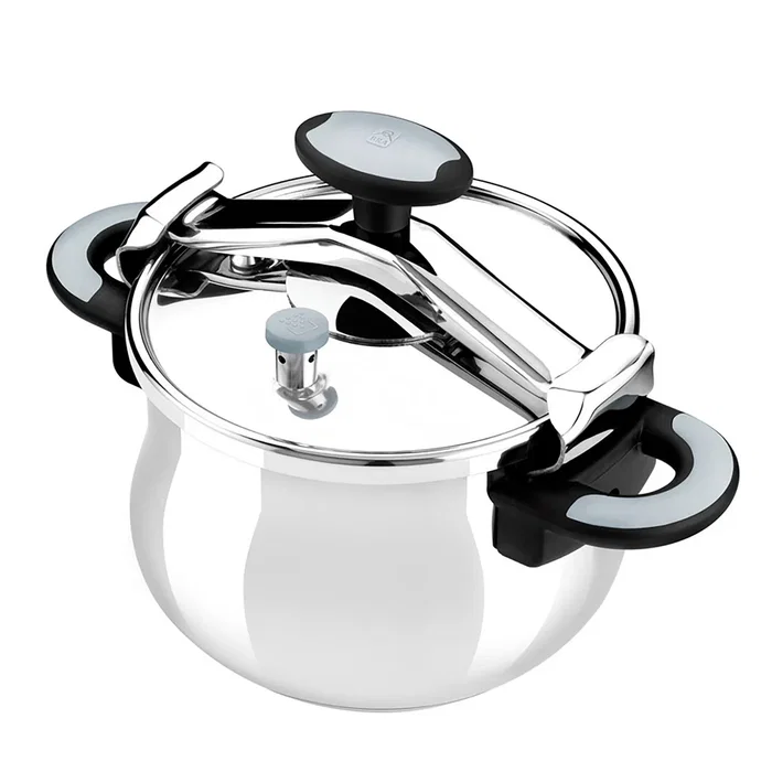 BRA Olla a Presión New Star A185501, Acero Inoxidable 18/10, 4.5 Litros Ø22cm, Aptas para Inducción y Gas, Cuerpo Lavavajillas