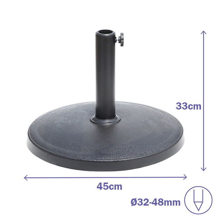 Marbueno Base Sombrilla Cemento 12KG Jardin, Piscina y Terraza 10305 Marbueno Base Sombrilla Cemento 12KG Jardin, Piscina y Terraza 10305