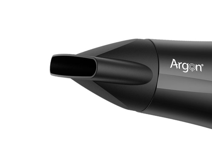 Argon Secador de Pelo Negro Mate Dorado 2400W, Con Difusor, Dimensiones 26.5x27x8.5 cm, 1.8m Cable, 50-60Hz, Enchufe VDE (Set de 6)