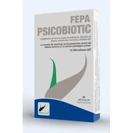 Fepadiet Fepa-Psicobiotic 30 Cápsulas - Complemento con Probióticos, Ashwagandha Sensoril®, Magnesio y Vitamina B6 para Cansancio, Fatiga y Función Psicológica