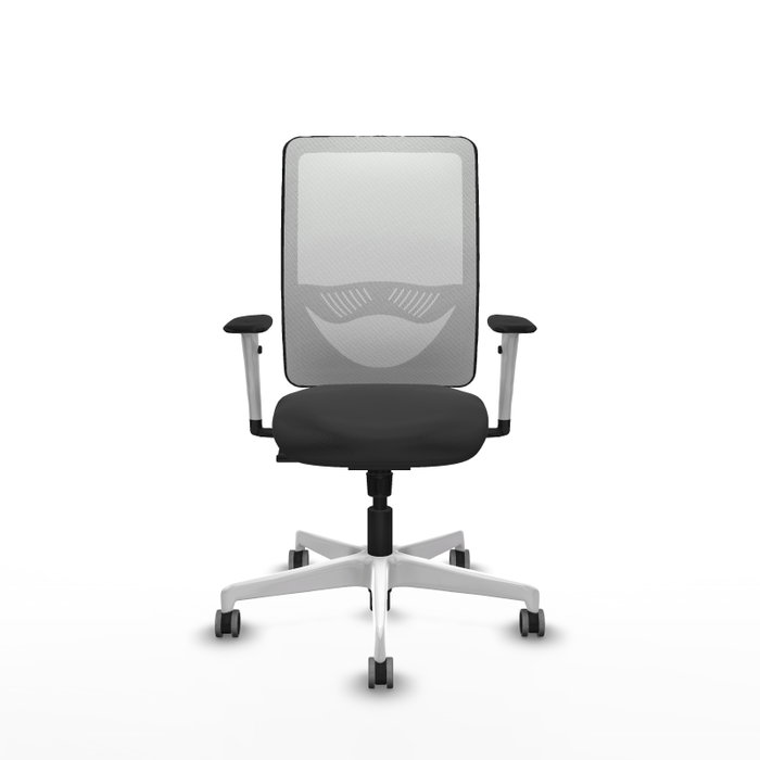 PIQUERAS Y CRESPO Silla de oficina Zulema con mecanismo Sincro Gris y Blanco