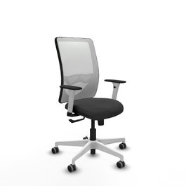 PIQUERAS Y CRESPO Silla de oficina Zulema con mecanismo Sincro Gris y Blanco
