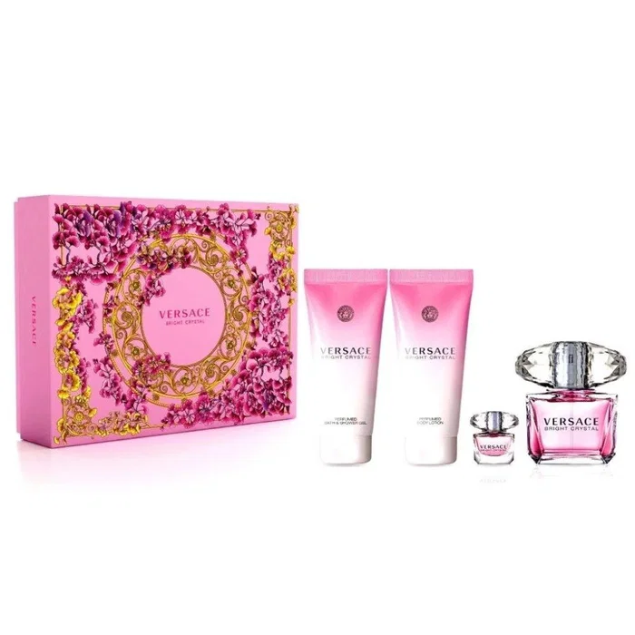 Versace Bright Crystal Gift Set Eau de Toilette 90ml + Loción 100ml + Gel de Ducha 100ml + Miniatura 9ml Versace Bright Crystal Gift Set Eau de Toilette 90ml + Loción 100ml + Gel de Ducha 100ml + Miniatura 9ml