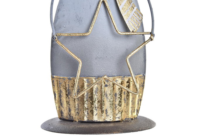 DKD Home Decor Figura Navidad Reno Rosa Gris Metal 6 x 22.5 x 8 cm (6 Unidades)