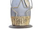 DKD Home Decor Figura Navidad Reno Rosa Gris Metal 6 x 22.5 x 8 cm (6 Unidades)