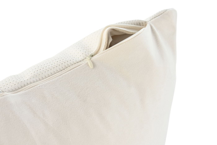 DKD Home Decor Cojín PU Blanco 45x10x45 650 GSM