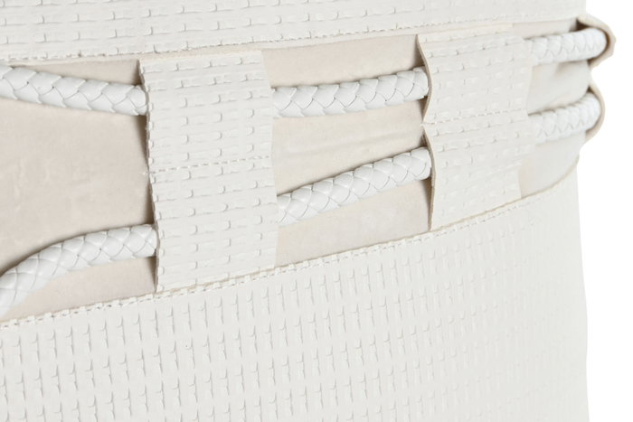 DKD Home Decor Cojín PU Blanco 45x10x45 650 GSM