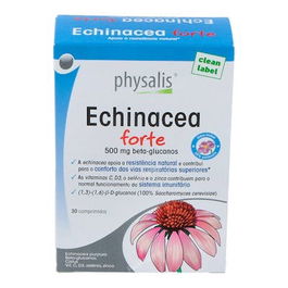PHYSALIS Echinacea Forte 30 Comprimidos - Soporte Inmunológico con Vitamina C y Zinc