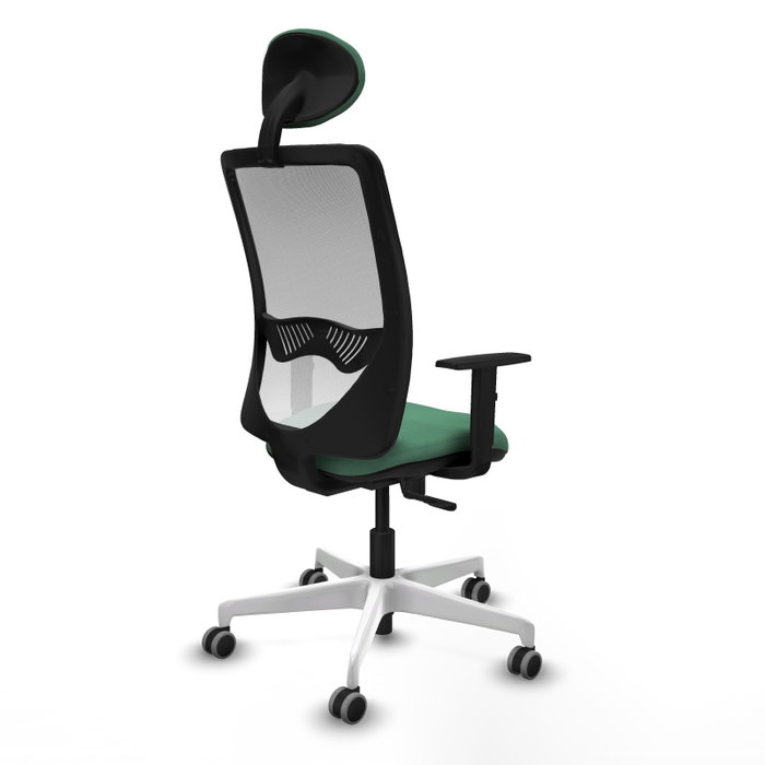 PIQUERAS Y CRESPO Silla de oficina Zulema Verde esmeralda y Blanco