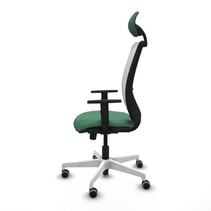 PIQUERAS Y CRESPO Silla de oficina Zulema Verde esmeralda y Blanco