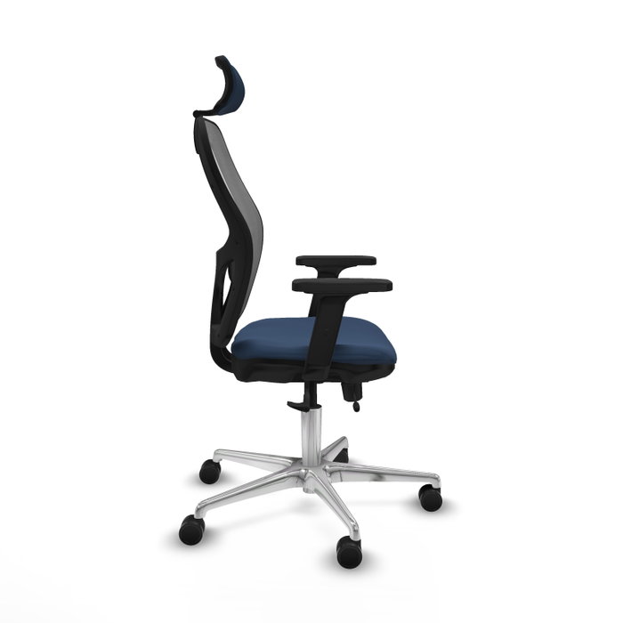 PIQUERAS Y CRESPO Silla de oficina Jorquera con mecanismo Sincro/Traslack, Azul marino y Gris PIQUERAS Y CRESPO Silla de oficina Jorquera con mecanismo Sincro/Traslack, Azul marino y Gris