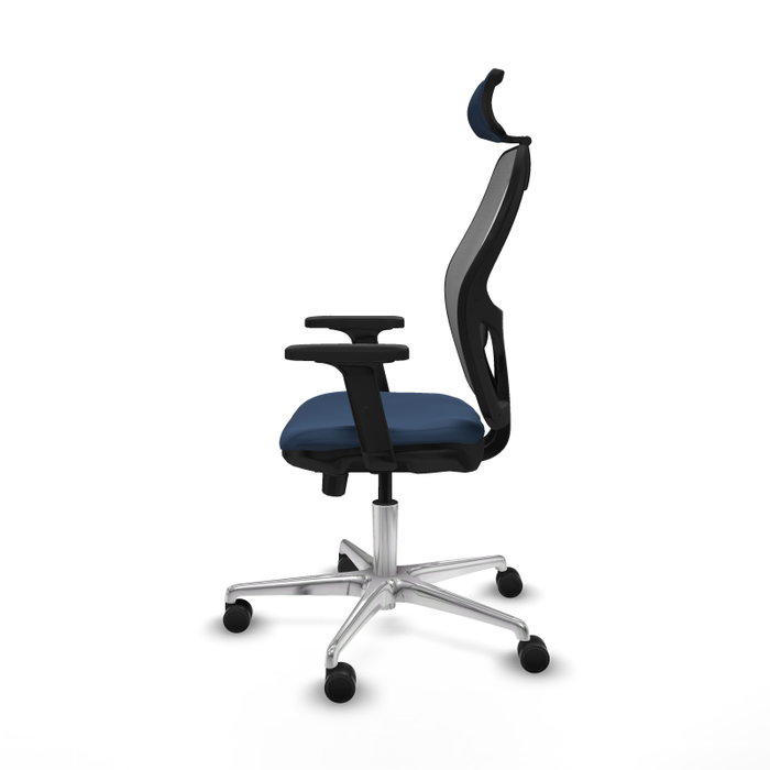 PIQUERAS Y CRESPO Silla de oficina Jorquera con mecanismo Sincro/Traslack, Azul marino y Gris PIQUERAS Y CRESPO Silla de oficina Jorquera con mecanismo Sincro/Traslack, Azul marino y Gris