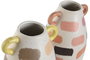 DKD Home Decor Jarrón Pincelada Dolomite Multicolor Pack de 2