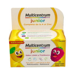 MULTICENTRUM Junior 30 Comprimidos Masticables para Niños a partir de 4 años