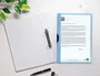 Liderpapel Carpeta Dossier con Pinza Lateral Celeste para 30 Hojas DIN A4