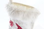 DKD Home Decor Calcetín Navidad Tradicional Poliéster Blanco Rojo 1 x 50 x 25 cm (6 Unidades)