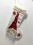 DKD Home Decor Pack de 6 Calcetines de Poliéster Blanco y Rojo 25x1x50 cm