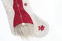 DKD Home Decor Calcetín Navidad Tradicional Poliéster Blanco Rojo 1 x 50 x 25 cm (6 Unidades)