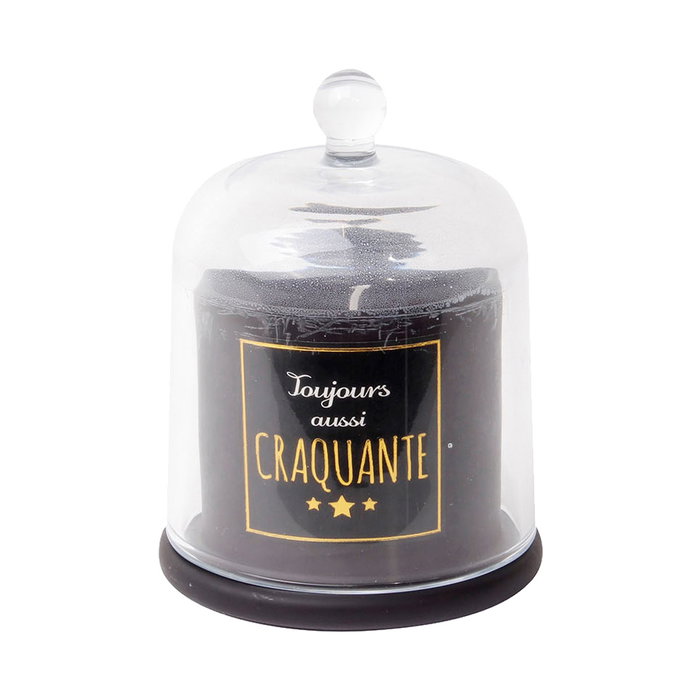 Home Deco Factory Vela con Campana de Cristal Aroma Ámbar