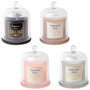 Home Deco Factory Vela con Campana de Cristal Aroma Ámbar