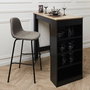 Home Deco Factory Taburete Bar Gris Giulia Colección Lounge