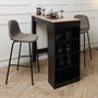 Home Deco Factory Taburete Bar Gris Giulia Colección Lounge