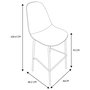 Home Deco Factory Taburete Bar Gris Giulia Colección Lounge