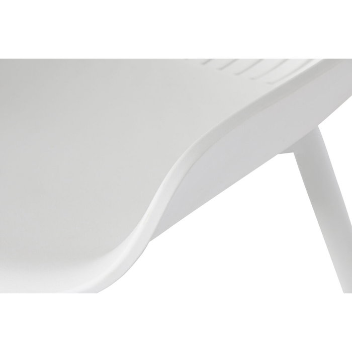 DKD Home Decor Silla de Metal y PP Blanco