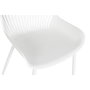 DKD Home Decor Silla de Metal y PP Blanco