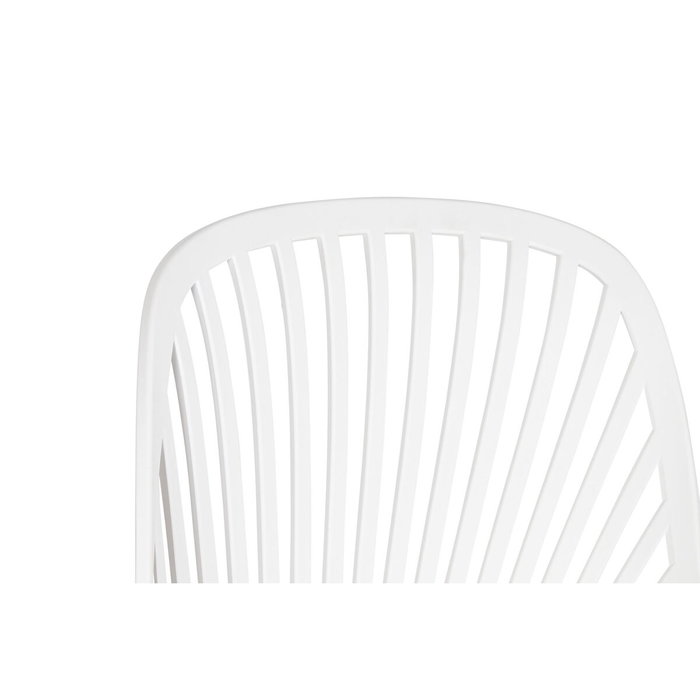 DKD Home Decor Silla de Metal y PP Blanco