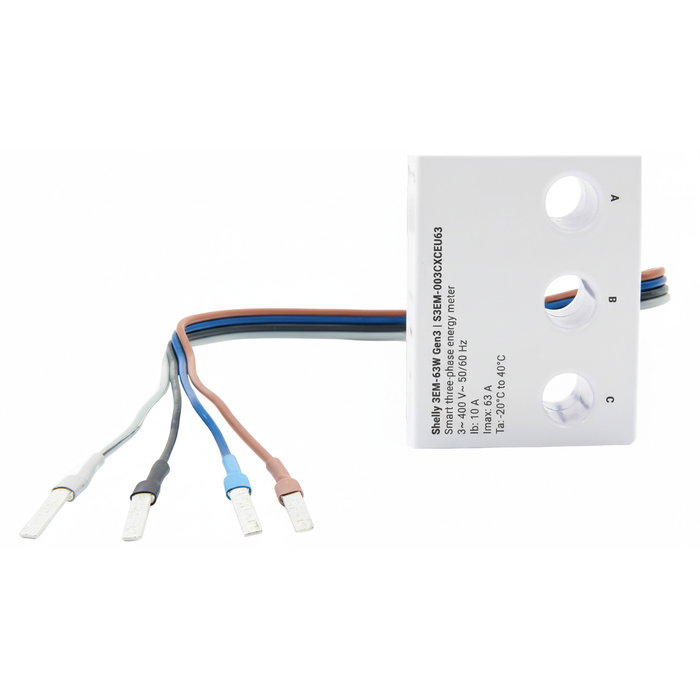 Shelly 3EM-63W Gen3 Monitor de Electricidad Shelly 3EM-63W Gen3 Monitor de Electricidad