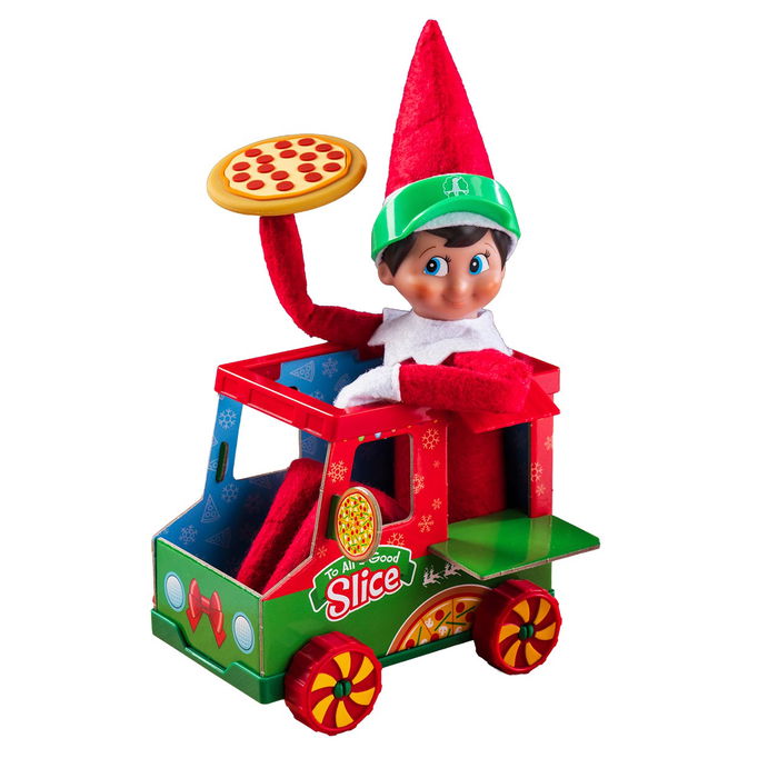 Cefa The Elf On The Shelf Repartidor De Pizzas 00278 con Food Truck y 11 Accesorios