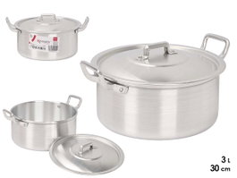 KINVARA Cacerola de Aluminio 20 cm 3L Plata