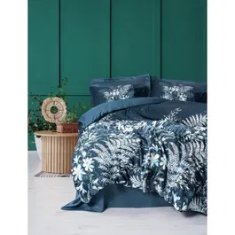 Aucune Juego de Cama 220x240 cm + 2 Fundas de Almohada 60x60 cm 100% Algodón Satén Verde ASI8684283425174