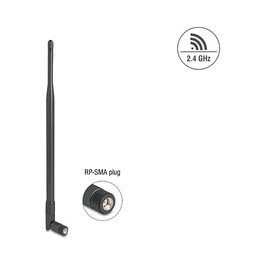 DeLOCK Antena WiFi 2,4 GHz 7 dBi RP-SMA Negra