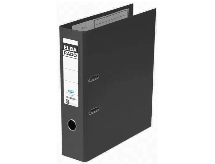 Elba Archivador de palanca Rado DIN A4 Negro Lomo 80 mm
