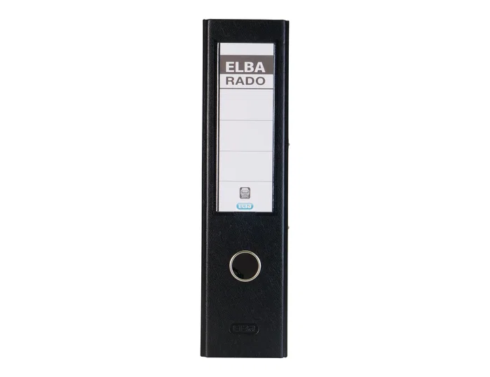 Elba Archivador de palanca forrado Negro DIN A4 80 mm