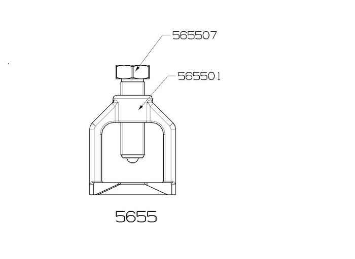Extractor Rotulas Accion Directa 58 mm.