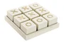 DKD Home Decor Juego de Mesa Tres en Raya Hueso y Mango