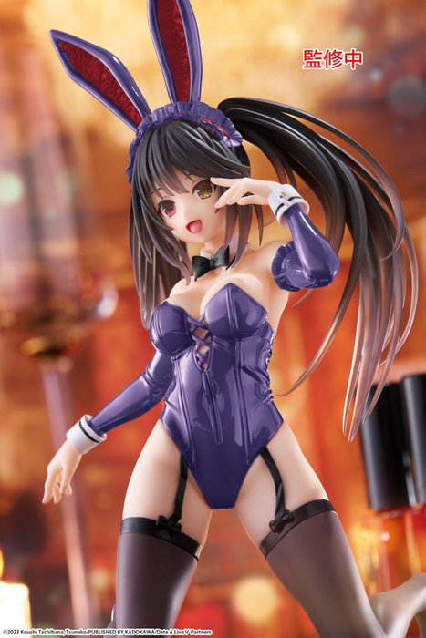Date A Live V Estatua PVC Desktop Cute Figure Kurumi Tokisaki Bunny Ver. Renewal 13 cm